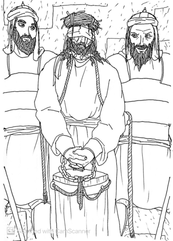 Jesus In Prison Coloring Page